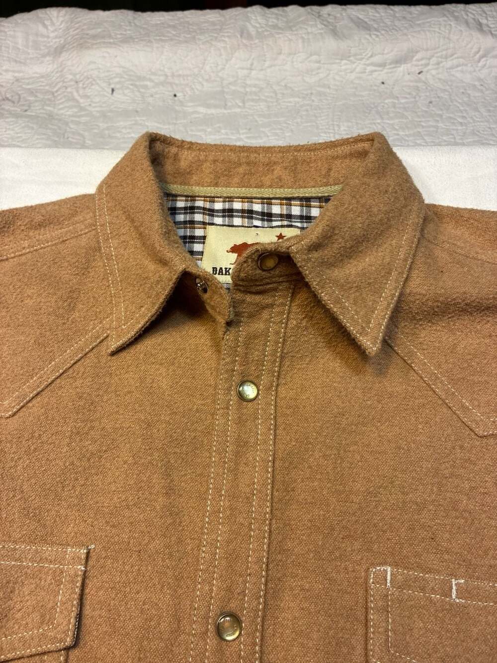 Dakota Grizzly Men's Helton Heavyweight Flannel Western Snap Shirt - Picture 8 of 13